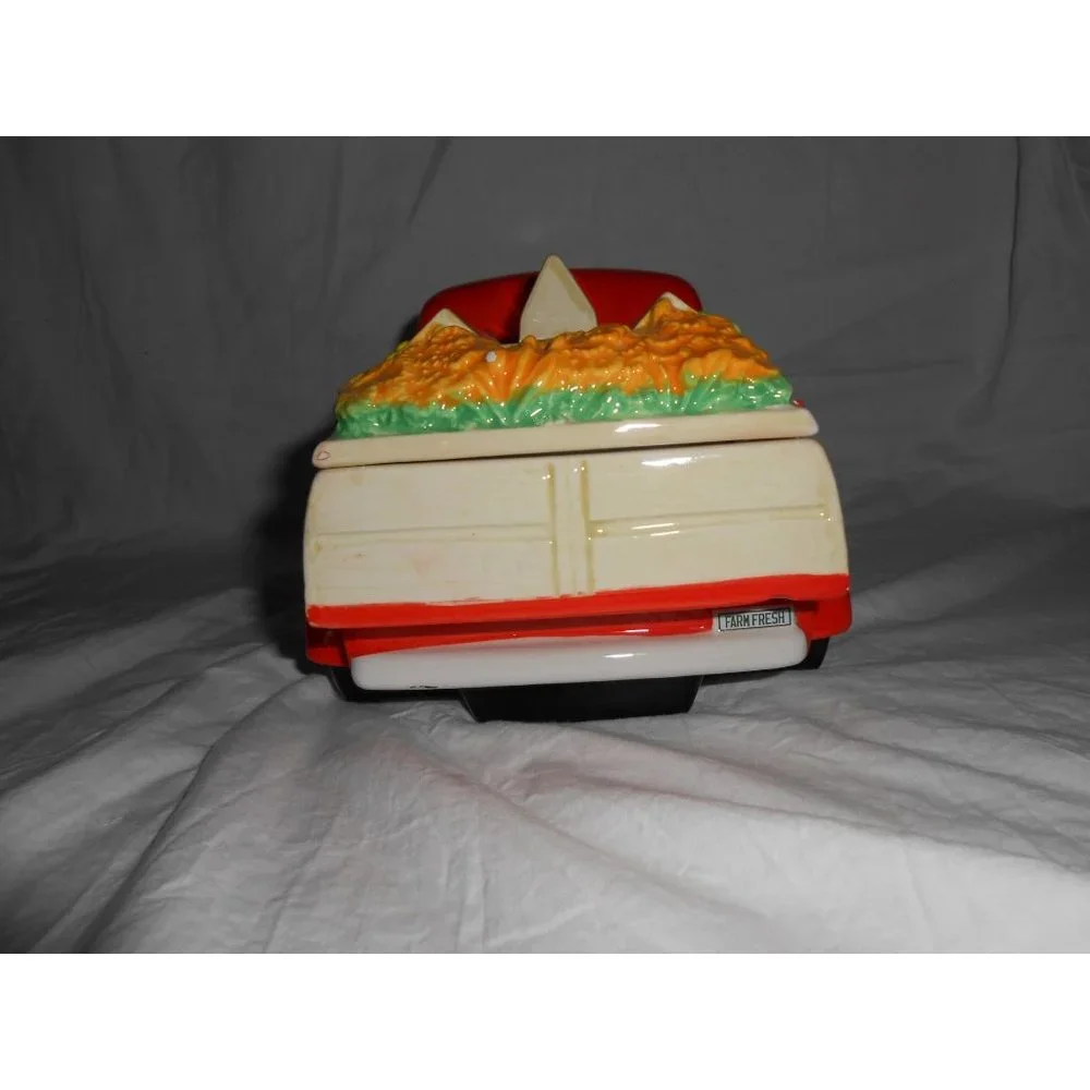 Super Cute Collectible Cheryl's Cookies Red Old Farm Truck & Produce Cookie Jar!